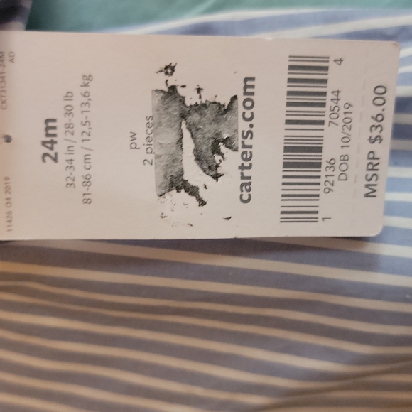 Long sleeved collared dress with matching diaper cover - Picture 2 of 2